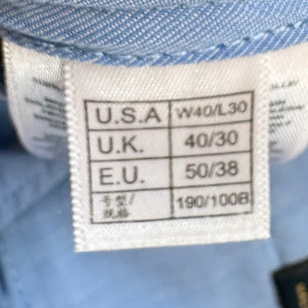 Brooks Brothers Clark Fit Lightweight Advantage Chino Navy Blue Mens 40x30 - Picture 3 of 8